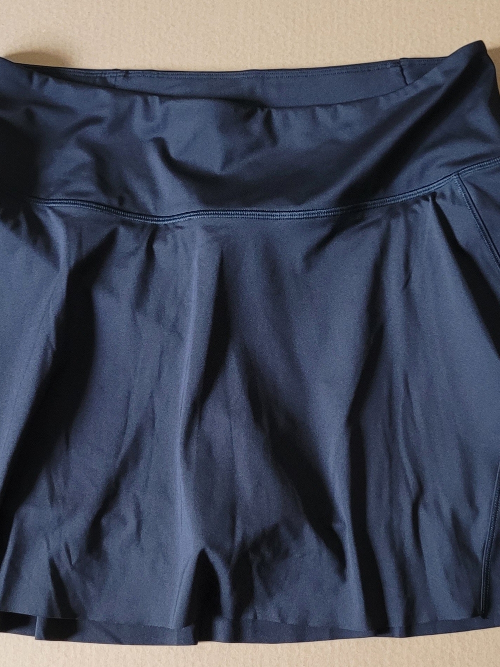 Athleta navy blue athletic skirt with shorts underneath